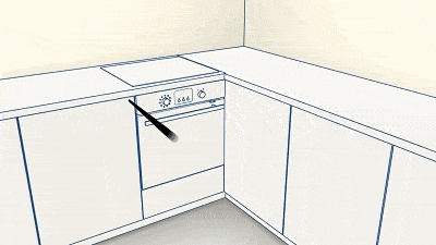 铝材橱柜安装动态示意图（铝型材 橱柜）